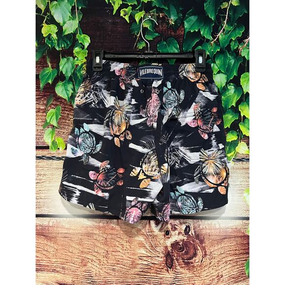 Vilebrequin Youth Boys Swim Trunks Shorts Turtle Firework Print Swimwear Medium - Picture 3 of 9